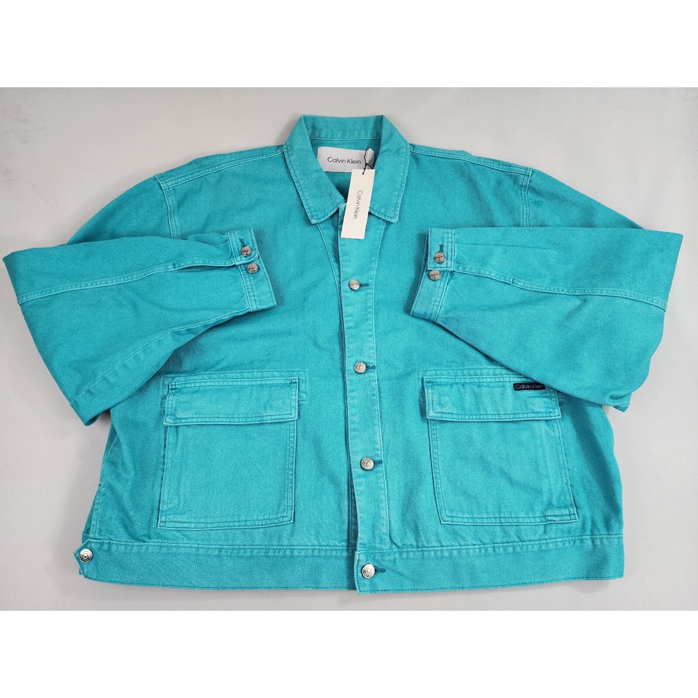 Calvin Klein Mens Jean Trucker Jacket Blue Cotton 2XL SP40581542 40JP774400